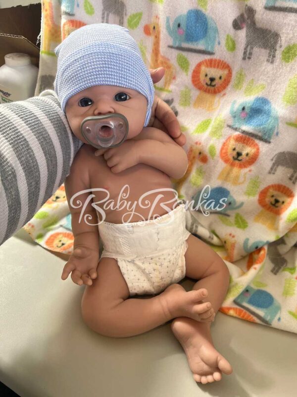 Elijah-2 | BabyBonkas 100% Lifelike Silicone Baby Doll | Silicone dolls | Silicone babies | Full body silicone doll | Cheap full silicone doll | Cheap full body silicone baby | Cheap silicone baby | Affordable silicone doll | Affordable full body silicone baby | Art doll | Lifelike doll | Lifelike baby | Art dolls | Marshmallow like doll | Full silicone art doll | Newborn silicone | Drink wet silicone doll | Drink wet doll | Cheap silicone doll | Full body reborn Silicone baby with hair