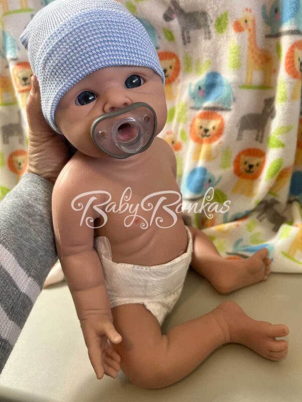 Elijah-5 | BabyBonkas 100% Lifelike Silicone Baby Doll | Silicone dolls | Silicone babies | Full body silicone doll | Cheap full silicone doll | Cheap full body silicone baby | Cheap silicone baby | Affordable silicone doll | Affordable full body silicone baby | Art doll | Lifelike doll | Lifelike baby | Art dolls | Marshmallow like doll | Full silicone art doll | Newborn silicone | Drink wet silicone doll | Drink wet doll | Cheap silicone doll | Full body reborn Silicone baby with hair